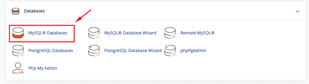 Create New Database from Cpanel Account