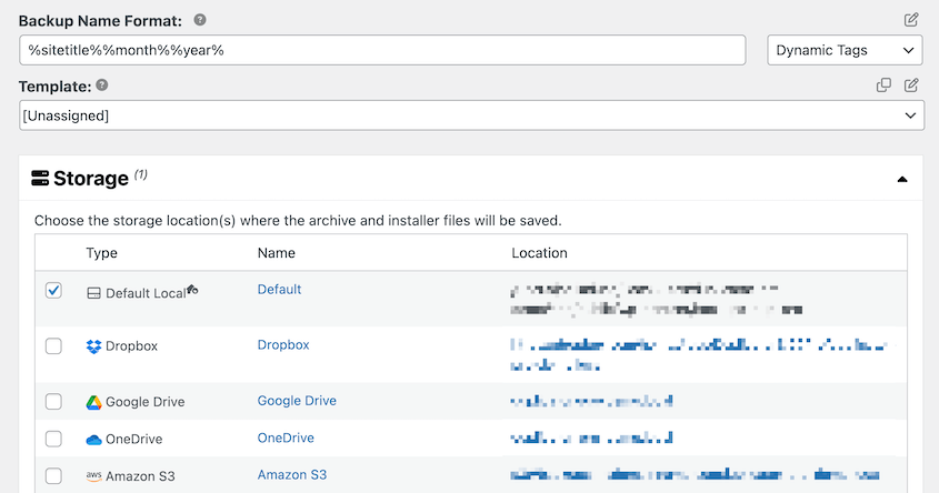 Backup-First-Step - Duplicator Duplicator backup first step
