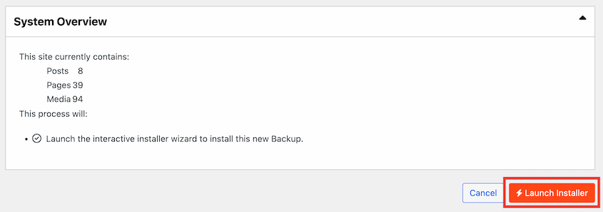 Launch-Duplicator-Installer - Duplicator Launch Duplicator installer