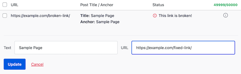 Update-Broken-Link - Duplicator Update broken link