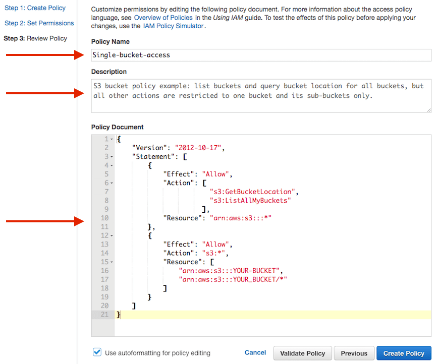 S3 Bucket Policy Step 6